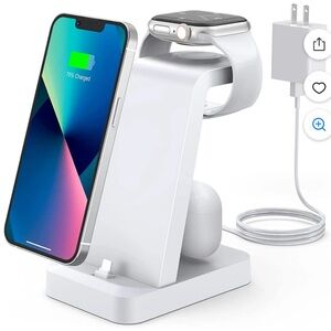 NEW ETEPEHI 3 in 1 Fast Wireless Charging Dock Stand for Apple Watch & iPhones